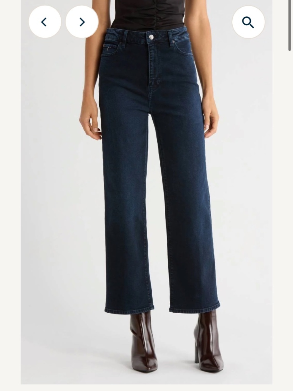 Frame The Wide High Waist Ankle Wide Leg Jeans
